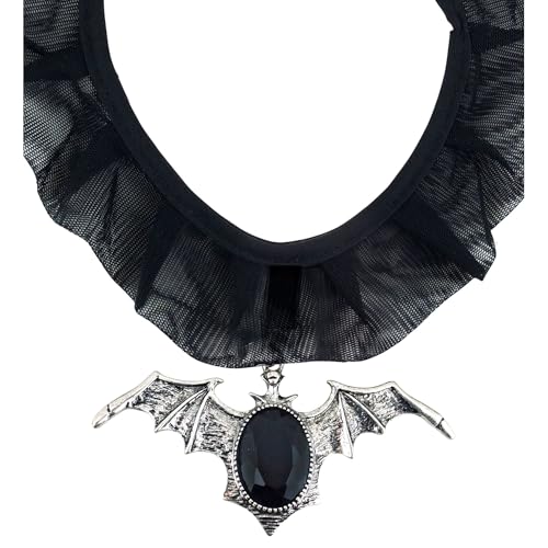 W WIDMANN MILANO Party Fashion 7129P - Halskette Fledermaus, mit schwarzen Edelstein, Schmuck, Halsband, Vampir, Halloween, Karneval, Mottoparty W WIDMANN MILANO Party Fashion 7129P - Halskette Fledermaus, mit schwarzen Edelstein, Schmuck, Halsband, Vampir, Halloween, Karneval, Mottoparty von W WIDMANN MILANO Party Fashion
