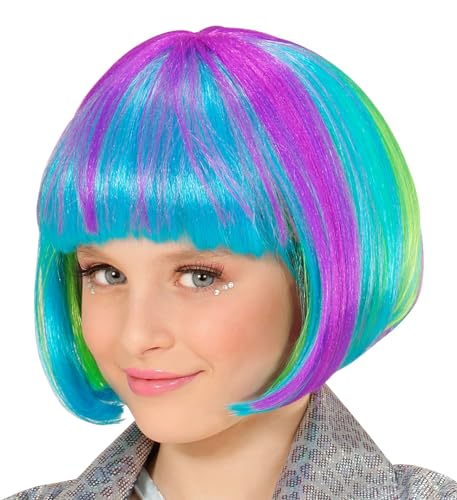 W WIDMANN MILANO Party Fashion 74594 - Kinderperücke Starlet, mit bunten Strähnchen, Glamour, Karneval, Mottoparty von W WIDMANN MILANO Party Fashion
