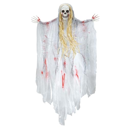 Widmann 7791Y - Partydekoration blutendes Gespenst, 90cm, Deko, Accessoires, gruselig, Kunstblut, Skelett, Ghost, Halloween, Karneval Widmann 7791Y - Partydekoration blutendes Gespenst, 90cm, Deko, Accessoires, gruselig, Kunstblut, Skelett, Ghost, Halloween, Karneval von WIDMANN