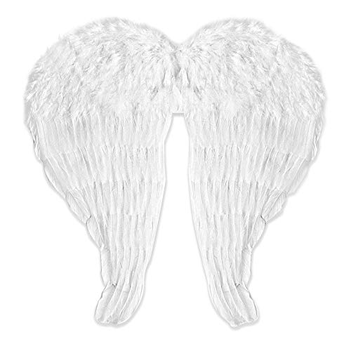 "BENDABLE MAXI WHITE FEATHER WINGS" 67x64 cm - von WIDMANN