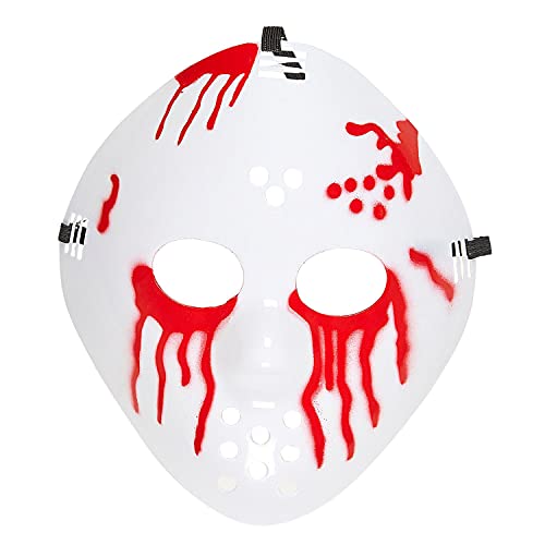 Widmann 86860 - Blutige Hockey Maske, Horror, Psycho, Serienkiller, Mottoparty, Halloween von WIDMANN