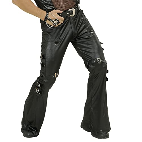 W WIDMANN MILANO Party Fashion - Rocker Hose aus Kunstleder, schwarz, Motorrad, Biker, Punker, Faschingskostüme, Karneval von WIDMANN MILANO PARTY FASHION