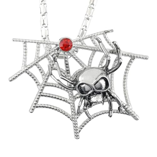 Widmann 9377N - Kette mit Spinne und Spinnennetz, Schmuck, Halsband, Hexe, Vampir, Mottoparty, Karneval, Halloween Widmann 9377N - Kette mit Spinne und Spinnennetz, Schmuck, Halsband, Hexe, Vampir, Mottoparty, Karneval, Halloween von WIDMANN MILANO PARTY FASHION