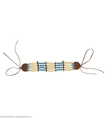 W WIDMANN MILANO Party Fashion 9407B - Armband Indianerin, mehrfarbige Perlen aus Kunststoff und Holz, Armkette, Kunstlederband, Schmuck, Wilder Westen, Karneval, Mottoparty von W WIDMANN MILANO Party Fashion