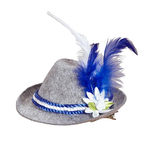 W WIDMANN MILANO Party Fashion 95709 - Minifedora Edelweiß, Weiß/Blau, aus Filz, Tracht, Bierfest, Haarklammer, Hut, Kopfschmuck, Accessoire, Karneval, Mottoparty W WIDMANN MILANO Party Fashion 95709 - Minifedora Edelweiß, Weiß/Blau, aus Filz, Tracht, Bierfest, Haarklammer, Hut, Kopfschmuck, Accessoire, Karneval, Mottoparty von W WIDMANN MILANO Party Fashion