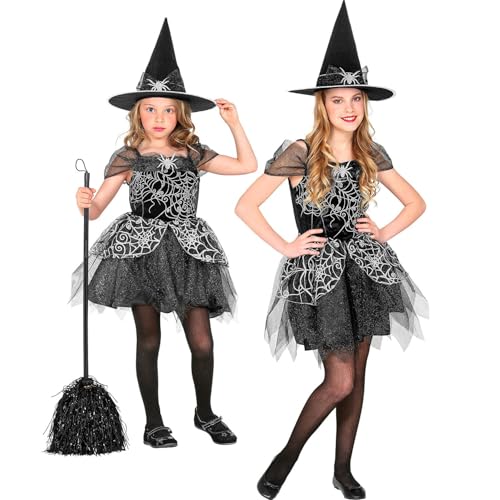 W WIDMANN MILANO Party Fashion - Kinderkostüm Hexe, 2-teilig, Kleid und Hut, Schwarz-Silber, Spinnen-Netz, Märchen, Kostüm, Verkleidung, Mottoparty, Karneval, Halloween W WIDMANN MILANO Party Fashion - Kinderkostüm Hexe, 2-teilig, Kleid und Hut, Schwarz-Silber, Spinnen-Netz, Märchen, Kostüm, Verkleidung, Mottoparty, Karneval, Halloween von W WIDMANN MILANO Party Fashion