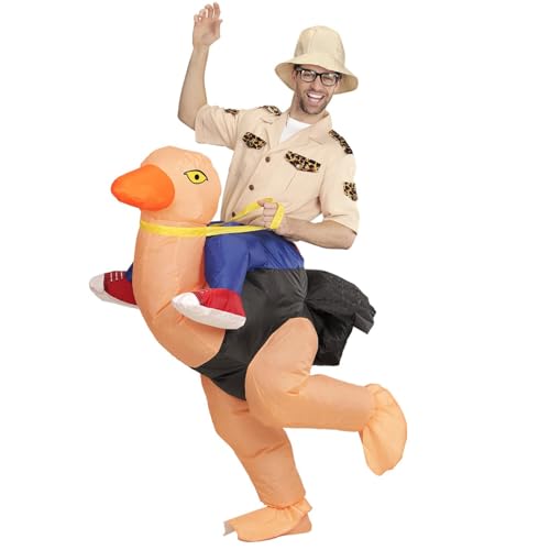 W WIDMANN MILANO Party Fashion - Aufblasbares Kostüm Forscher auf Strauß, mit integriertem Gebläse, Karneval, Mottoparty von WIDMANN MILANO PARTY FASHION