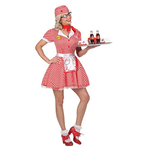 "50s WAITRESS" (dress with petticoat, apron, pin, neckscarf, headpiece) - (M) von WIDMANN