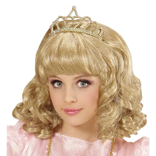 WIDMANN MILANO PARTY FASHION - Perücke Prinzessin mit Diadem für Kinder, Kunsthaar, Locken Perücke, Märchen von WIDMANN MILANO PARTY FASHION