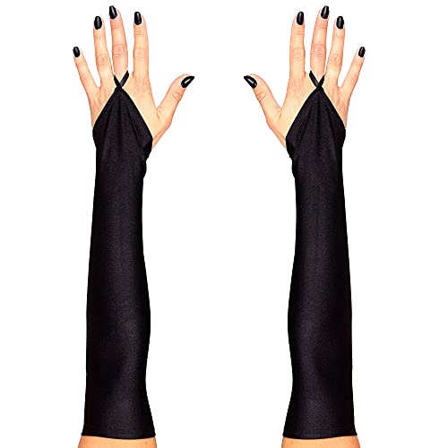 Widmann 00583 - Fingerlose Satinhandschuhe, Schwarz, 20er Jahre, Mottoparty, Karneval Widmann 00583 - Fingerlose Satinhandschuhe, Schwarz, 20er Jahre, Mottoparty, Karneval von Widmann