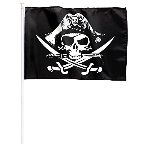 Widmann Flagge Pirat mit Ständer 43 x 30 cm von WIDMANN