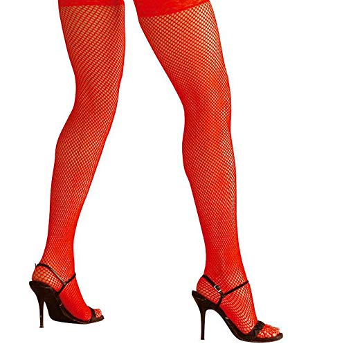 WIDMANN – Halterlose Netzstrümpfe für Erwachsene, Rot, Einheitsgröße, vd-wdm4778e WIDMANN – Halterlose Netzstrümpfe für Erwachsene, Rot, Einheitsgröße, vd-wdm4778e von WIDMANN