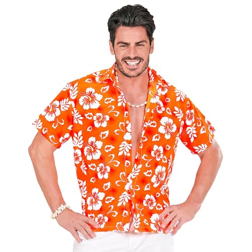 Widmann - Hawaii Hemd Herren, orange, Blumenhemd, Beachparty, Faschingskostüme, Karneval von W WIDMANN MILANO Party Fashion