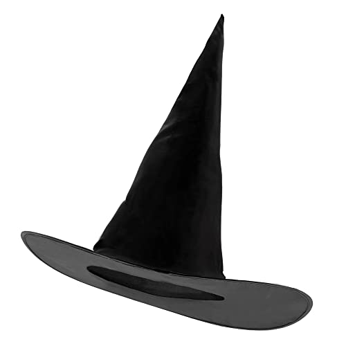 Widmann 5150W - Hexen Hut, Schwarz, Zauberer, Magier, Accessoire, Zubehör, Karneval, Halloween, Mottoparty von WIDMANN