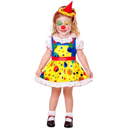 Widmann - Kinderkostüm Clown, Kleid und Mini-Hut, Motto-Party, Karneval von WIDMANN MILANO PARTY FASHION