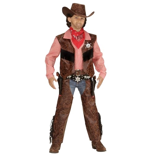 "COWBOY" (shirt with vest, chaps, hat) - (128 cm / 5-7 Years) von WIDMANN