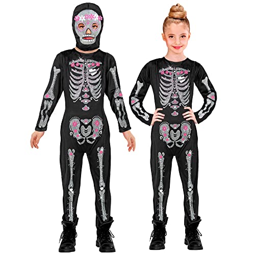 W WIDMANN MILANO Party Fashion - Kinderkostüm Glitzer Skelett, Overall, Day of the Dead, Dia de los Muertos, Halloween von WIDMANN MILANO PARTY FASHION