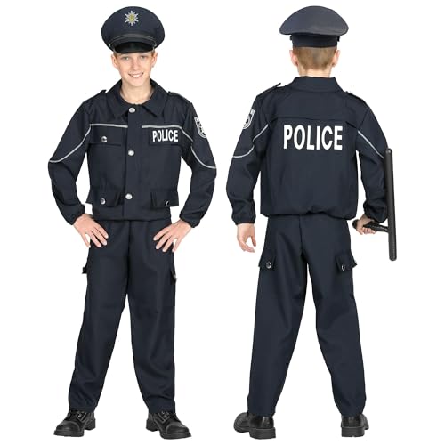 Widmann - Kinderkostüm Polizist, Oberteil, Hose, Mütze, Gesetzeshüter, Karneval, Mottoparty Widmann - Kinderkostüm Polizist, Oberteil, Hose, Mütze, Gesetzeshüter, Karneval, Mottoparty von W WIDMANN MILANO Party Fashion
