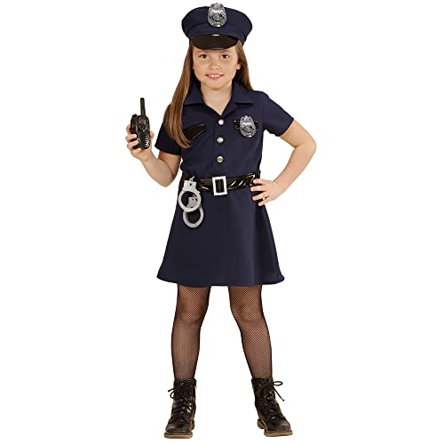 "POLICE GIRL" (dress, belt, hat, handcuffs, radio) - (116 cm / 4-5 Years) von WIDMANN