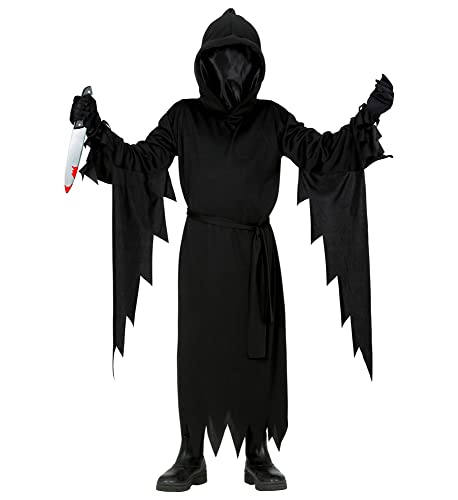 "REAPER" (hooded robe with faceless mask, belt) - (116 cm / 4-5 Years) von WIDMANN