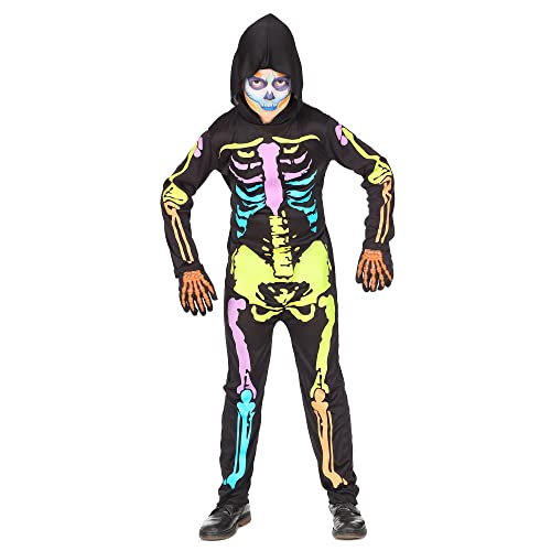 "COLORFUL SKELETON" (hooded overalls) - (128 cm / 5-7 Years) von WIDMANN