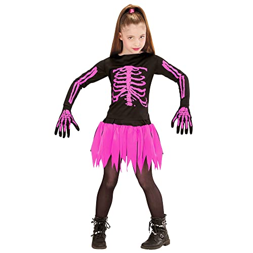 Widmann - Kinderkostüm Skelett-Ballerina, Rock, Shirt, Handschuhe, Motto-Party, Karneval, Halloween von W WIDMANN