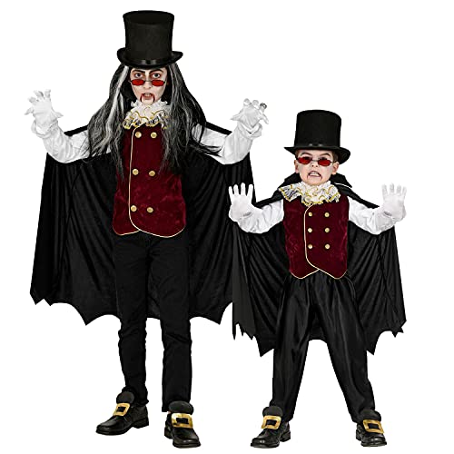 "VAMPIRE" (shirt with vest and jabot, cape with collar) - (116 cm / 4-5 Years) von WIDMANN