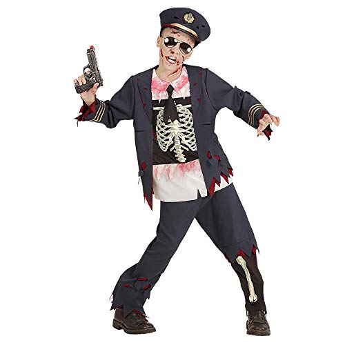 "ZOMBIE POLICE OFFICER" (coat withshirt, pants, hat) - (140 cm / 8-10 Years) von WIDMANN