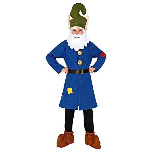 "GNOME" (jacket, belt, hat with beard) - (128 cm / 5-7 Years) von WIDMANN