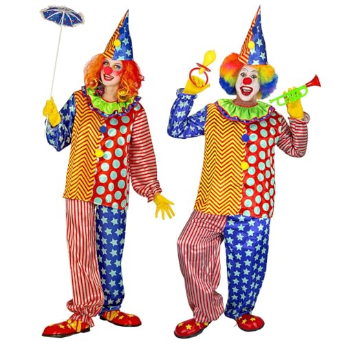Widmann - Kostüm Clown, Oberteil mit Kragen, Hose und Hut, Zirkus, Mottoparty, Karneval Widmann - Kostüm Clown, Oberteil mit Kragen, Hose und Hut, Zirkus, Mottoparty, Karneval von WIDMANN MILANO PARTY FASHION