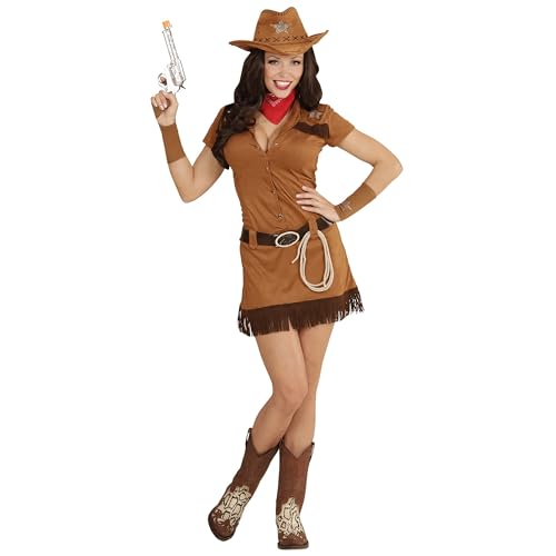 Widmann - Kostüm Cowgirl, Kleid, Gürtel, Ärmelstulpen, Bandana, Hut und Lasso, Wilder Westen, Karneval, Mottoparty Widmann - Kostüm Cowgirl, Kleid, Gürtel, Ärmelstulpen, Bandana, Hut und Lasso, Wilder Westen, Karneval, Mottoparty von W WIDMANN MILANO Party Fashion