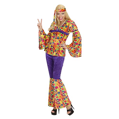 WIDMANN 73292 COSTUME DONNA HIPPIE GIRL M VIOLA #7329 von WIDMANN