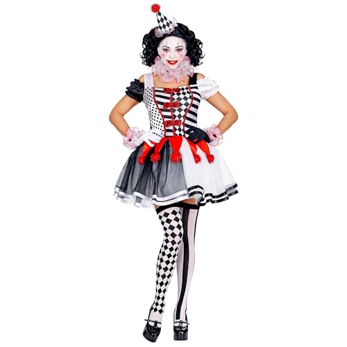 W WIDMANN MILANO Party Fashion - Kostüm Miss Harlekin, Kleid, Clown, Pantomime, Zirkus, Halloween, Schwarz/Weiß W WIDMANN MILANO Party Fashion - Kostüm Miss Harlekin, Kleid, Clown, Pantomime, Zirkus, Halloween, Schwarz/Weiß von W WIDMANN MILANO Party Fashion