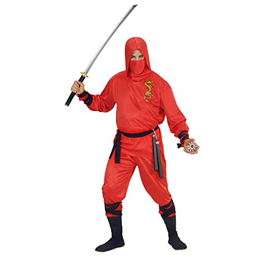 "RED DRAGON NINJA" (hooded coat, pants, belt, face mask, arm & leg ties) - (M) von WIDMANN