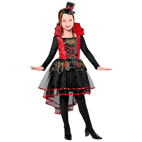 "VAMPIRESS" (dress, mini hat) - (116 cm / 4-5 Years) von WIDMANN