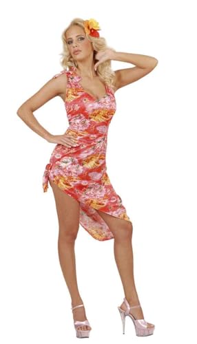 Widmann - Minikleid Hawaii, Kostüm für Damen, mehrfarbiger Druck mit Blüten und Palmblättern, Strand, Sommer, Garten, Party Widmann - Minikleid Hawaii, Kostüm für Damen, mehrfarbiger Druck mit Blüten und Palmblättern, Strand, Sommer, Garten, Party von W WIDMANN MILANO Party Fashion