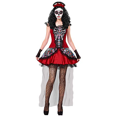 "MUJER DIA DE LOS MUERTOS" (dress, fingerless gloves, headpiece) - (L) von WIDMANN