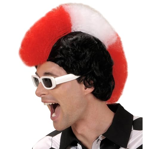 Widmann P0712 - Perücke Fan, rot-weiß-rot, Österreich Fan, Irokesenschnitt, Sportfan, Weltmeisterschaft, Mottoparty, Karneval Widmann P0712 - Perücke Fan, rot-weiß-rot, Österreich Fan, Irokesenschnitt, Sportfan, Weltmeisterschaft, Mottoparty, Karneval von W WIDMANN MILANO Party Fashion