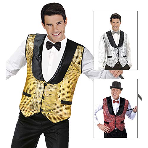 Widmann - Pailletten Weste, in 3 Farben sortiert, Showman, Showgirl, Karneval, Mottoparty Widmann - Pailletten Weste, in 3 Farben sortiert, Showman, Showgirl, Karneval, Mottoparty von W WIDMANN MILANO Party Fashion