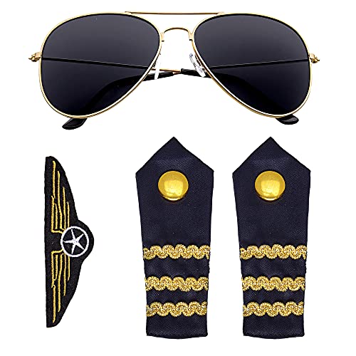 W WIDMANN MILANO Party Fashion - Verkleidungsset Beruf, Job, Sonnenbrille, Schulerklappe, Abzeichen, Accessoire, Karneval von W WIDMANN MILANO Party Fashion