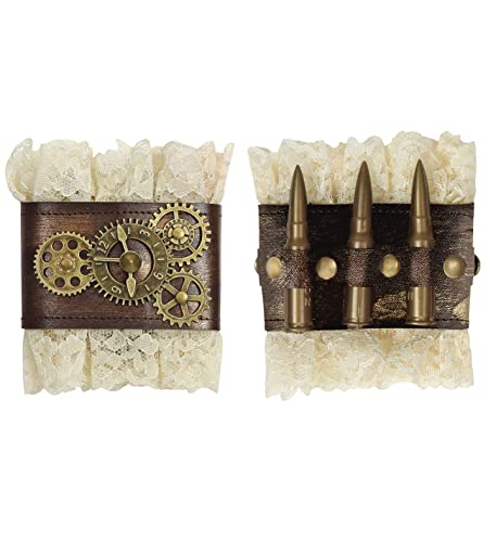 Widmann 09775 - Steampunk Manschetten, aus Spitze, Armbänder, Schmuck, Karneval, Mottoparty von W WIDMANN MILANO Party Fashion