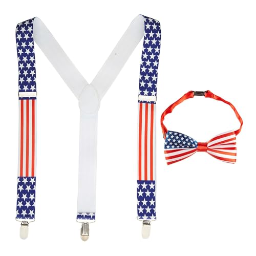W WIDMANN MILANO Party Fashion - Verkleidungsset USA, Hosenträger und Fliege, Amerika, Karneval, Mottoparty W WIDMANN MILANO Party Fashion - Verkleidungsset USA, Hosenträger und Fliege, Amerika, Karneval, Mottoparty von WIDMANN MILANO PARTY FASHION