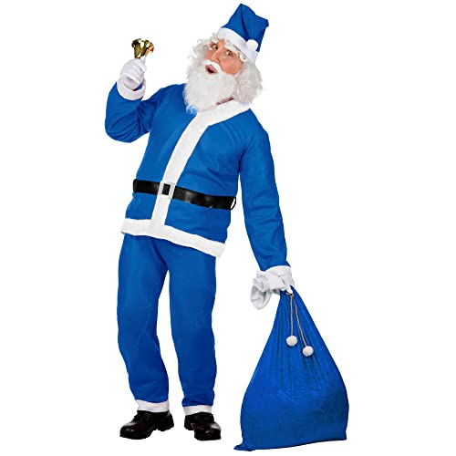 W WIDMANN MILANO Party Fashion - Kostüm Weihnachtsmann, Kasack, Hose, Gürtel, Hut, Bart mit Schnurrbart, Nikolaus, Weihnachten, Karneval, Mottoparty von W WIDMANN MILANO Party Fashion