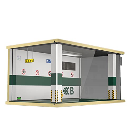 Widybord MaßStab 1:24 Simulation Auto Garage Modell Parkplatz Modell Szene Acryl Vitrine mit Lichtdekoration Display von Widybord