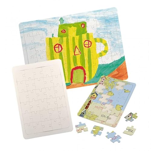 Blanko-Puzzle mit Einlegerahmen, 10 Stück, DIN A4, 30 Teile | Wiemann Lehrmittel von Wiemann Lehrmittel