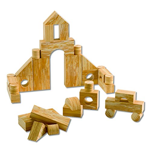 Softbausteine in Holzoptik, 68 Bausteine aus Schaumstoff ׀ Wiemann Lehrmittel von Wiemann Lehrmittel