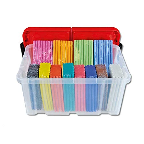 Wiemann Lehrmittel Knete-Set in Aufbewahrungsbox, 3000 g weiches Plastilin (12 Farben) von Wiemann Lehrmittel