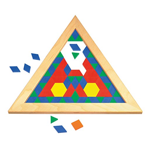 Wiemann Lehrmittel Pattern-Legerahmen „Dreieck“ oder „Sechseck“ aus MDF-Platten, Boden offen (Dreieck) von Wiemann Lehrmittel