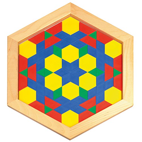 Wiemann Lehrmittel Pattern-Legerahmen „Dreieck“ oder „Sechseck“ aus MDF-Platten, Boden offen (Sechseck) von Wiemann Lehrmittel