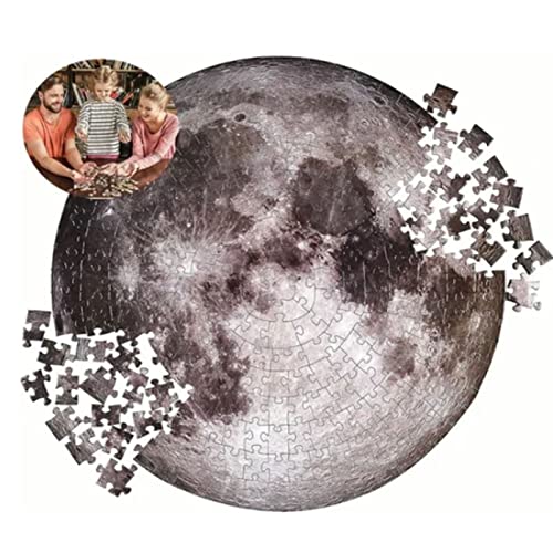 1000 Stück Mondmuster-Puzzle, Runde Form, Klares Muster, Herausfordernde Pädagogische Kunst, Verbessert die Koordination, Mondmuster-Puzzle für Erwachsene von Wifehelper